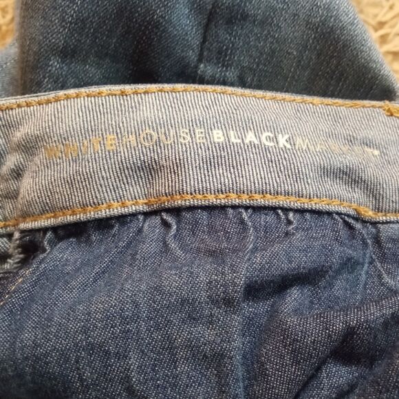 White House Black Market Beaded Ankle Sz 4 Women's Mid Rise Skinny Crop Jeans - Picture 5 of 5